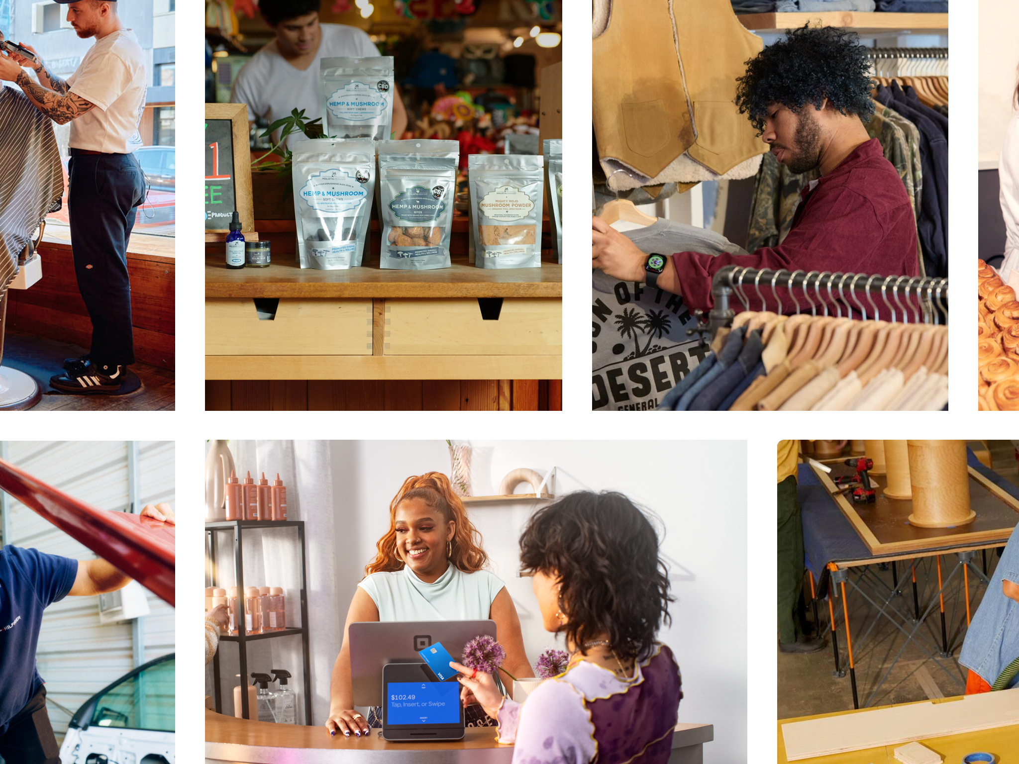 Square industry page redesign, detail