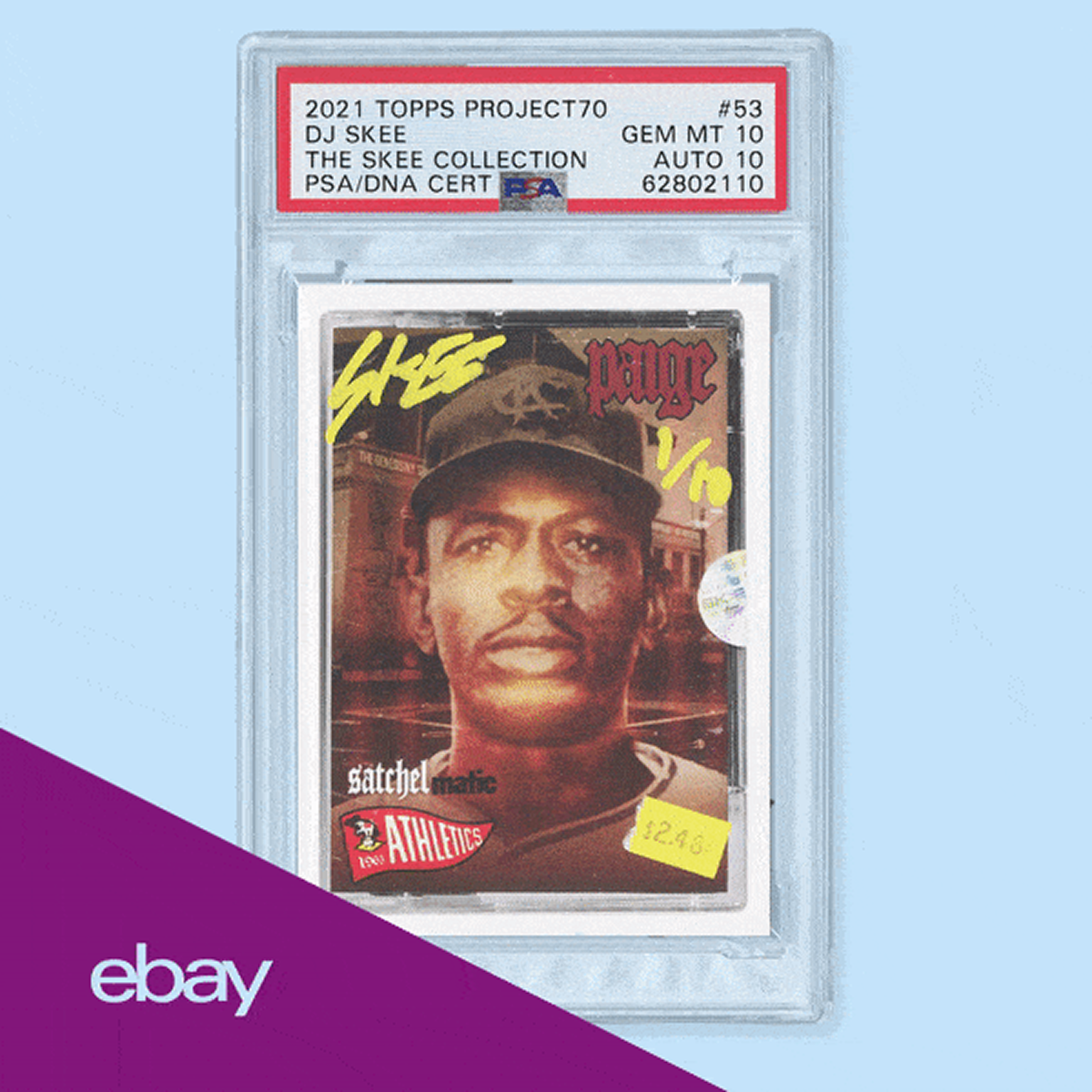 eBay North America social post, DJ Skee collector cards animation