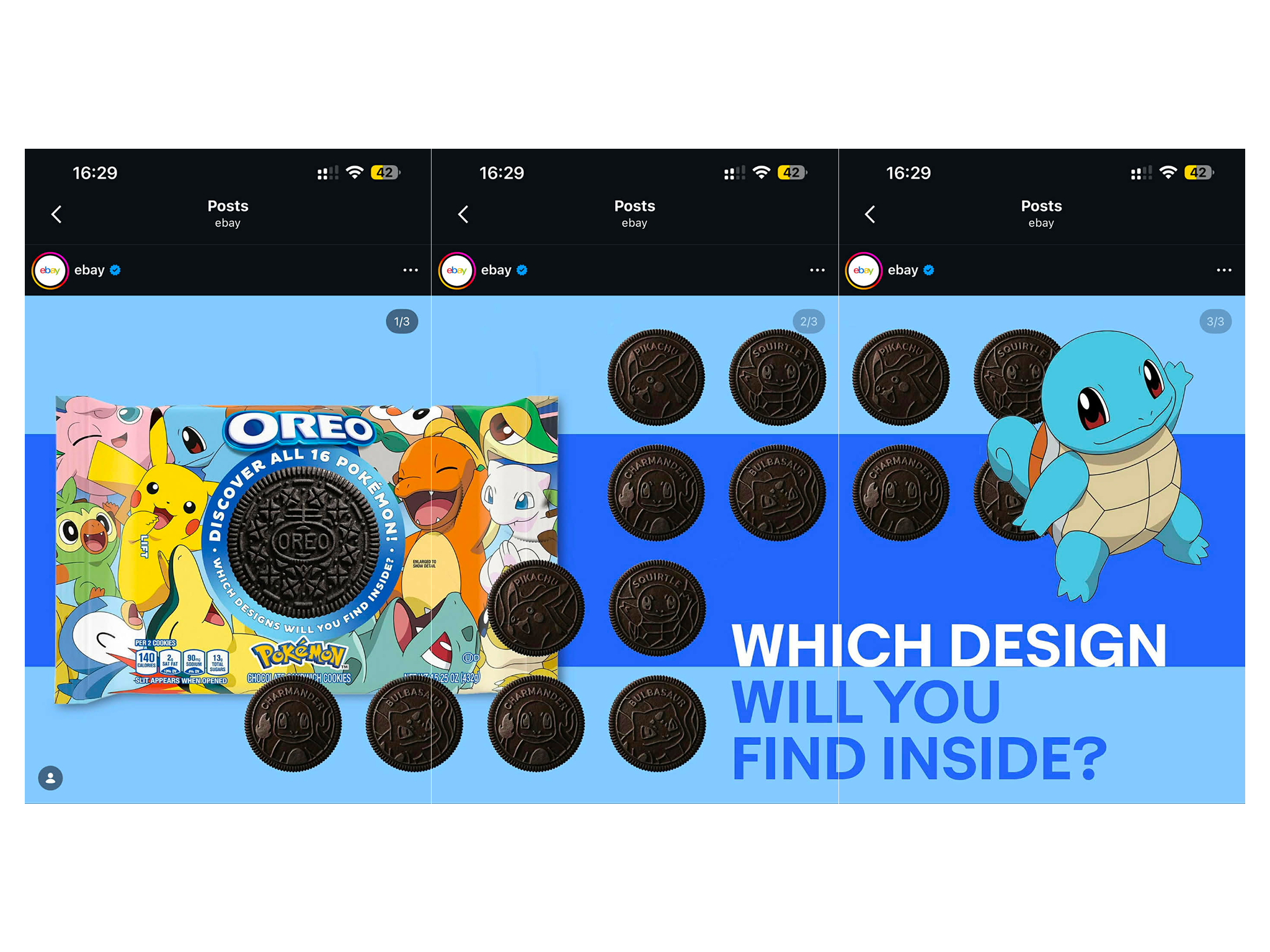 eBay North America social post, Oreo Cop the Drop series