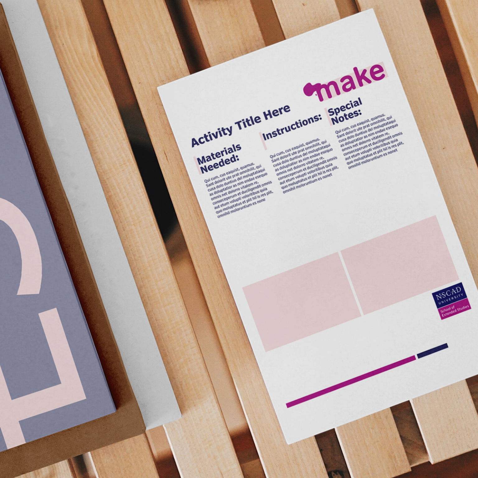 NSCAD Extended Studies brand, detail